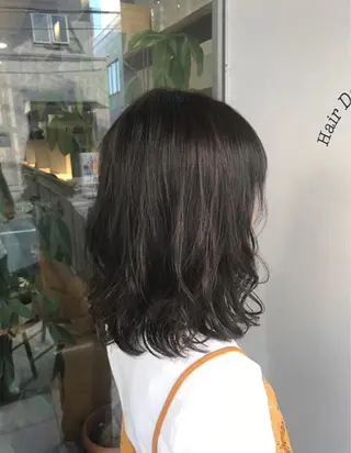 ミディアム カラー ひろせ かなのヘアスタイル