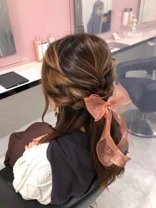 ロング ヘアアレンジ 💖ダブルカラー💖 chihiro🌸のヘアスタイル