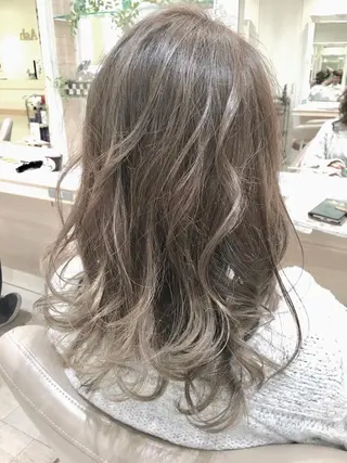 セミロング カラー 店長     押野 勇也のヘアスタイル