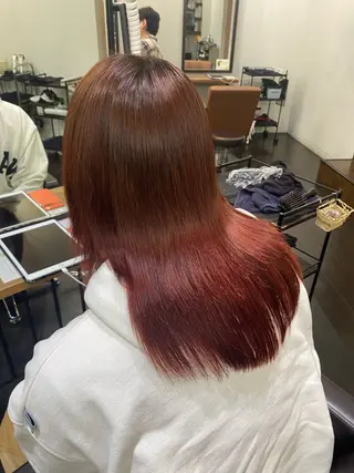 セミロング カラー ヘアアレンジ 🍒ᩚ名駅/艶髪 縮毛矯正/あゆ🍒ᩚのヘアスタイル