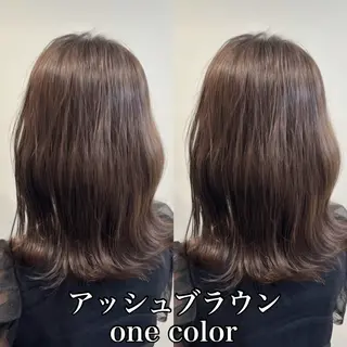 ミディアム カラー 四日市/縮毛矯正/ ダメージレスカラーのヘアスタイル