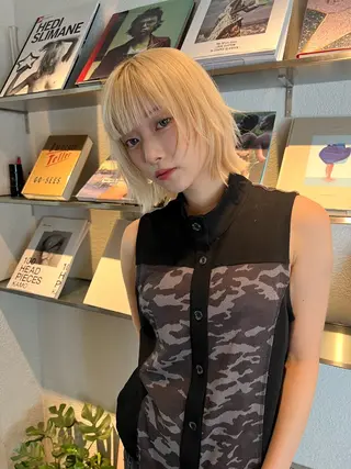 ショート カラー パーマ ヘアアレンジ THE SLICK所属・ショートカット 塚本航のヘアスタイル