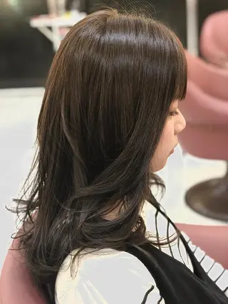 セミロング カラー 【髪質改善×カラー】 QUALIS沓掛貴浩のヘアスタイル