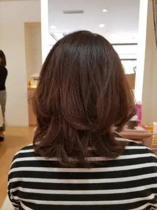 ミディアム カラー 髪質改善/ハイライト 小林秀樹のヘアスタイル