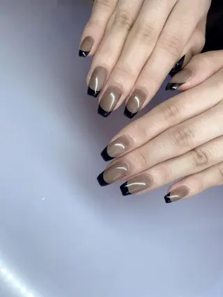 セミロング ネイル 長さ出し専門 nynaのネイルデザイン