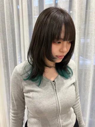 ミディアム カラー 河野 いずみのヘアスタイル