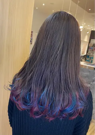 セミロング カラー AVANCE京橋所属・ハイトーンヘア/ 島崎　タクミのヘアスタイル