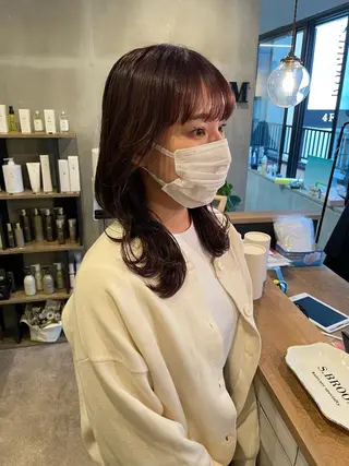 ミディアム カラー S.BROOM なんばTAKUYAのヘアスタイル