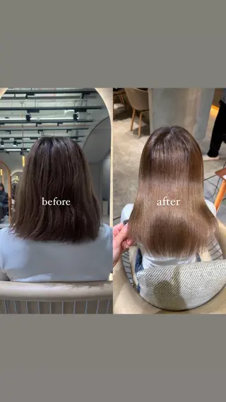 ミディアム 🦋美髪矯正、髪質 改善のプロ🦋アオイのヘアスタイル