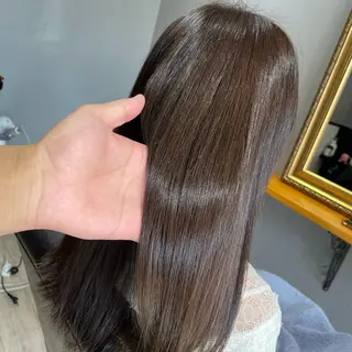 セミロング 渡辺俊介 暗髪カラー /美髪矯正/髪質改善のヘアスタイル