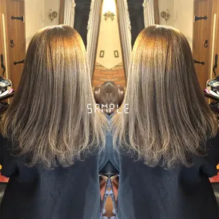 セミロング カラー ヘアアレンジ Richromatic所属・M Jのヘアスタイル