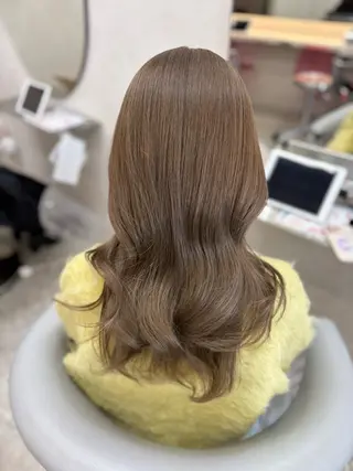 セミロング カラー 新宿/韓国ヘア 中明度カラー/かやのヘアスタイル