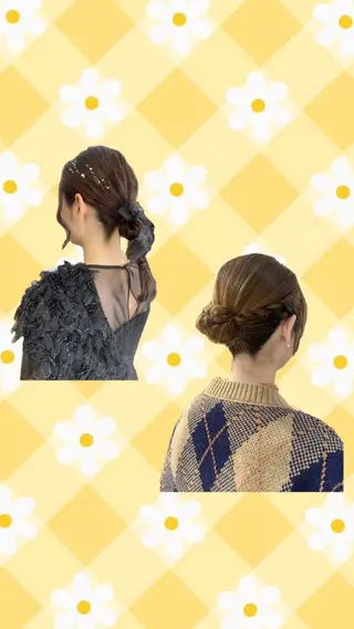 ミディアム ヘアアレンジ 🌼Yumeka🌼 カラー/ヘアアレンジのヘアスタイル