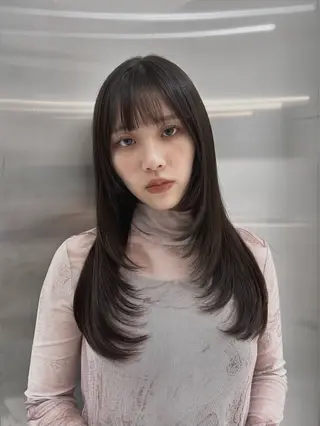 ロング ヘアアレンジ 岩堀 氷河のヘアスタイル