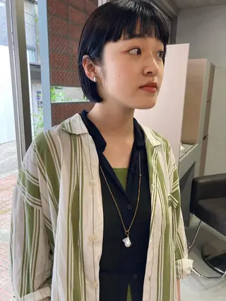 ショート ロングパーマ木村 ボブパーマのヘアスタイル