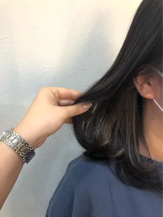 セミロング カラー ✴︎ヒラガカナ✴︎ ECLAT HAIRのヘアスタイル
