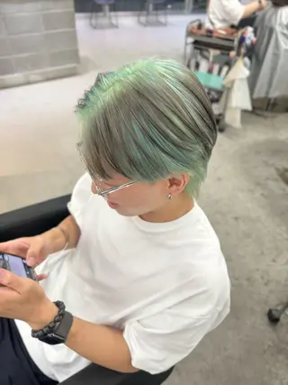 ショート メンズ 店長 MANAMI /ブリーチ/骨格ボブのヘアスタイル