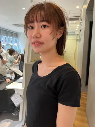 ショート ハイトーン/顔まわり レイヤー/YUKAのヘアスタイル