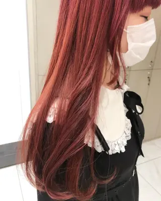 ロング カラー 古屋 花織のヘアスタイル