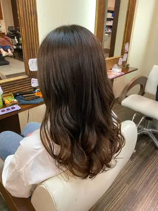 ロング カラー ヘアアレンジ メンズ 加藤 瑠美のヘアスタイル