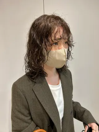 ミディアム パーマ 西原 大智のヘアスタイル