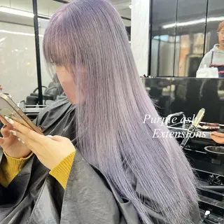 ロング カラー シールエクステ特化 ハイトーン、NANAのヘアスタイル