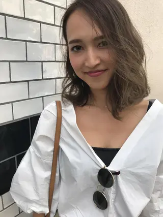 ミディアム カラー パーマ シェアサロン　salowin所属・✨ブリーチなし透明感 カラー🥇ユースケのヘアスタイル