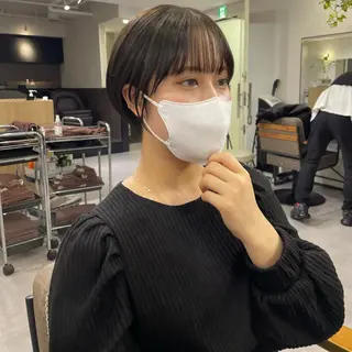 ショート カラー パーマ* 顔まわり似合わせのヘアスタイル