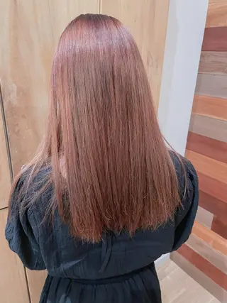 ロング カラー ヘアアレンジ なつき/艶ピンク/ girly hairのヘアスタイル