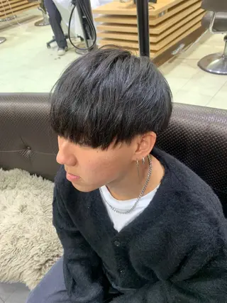 メンズ 韓国レイヤー/センタ ーパート/坂本翔のヘアスタイル