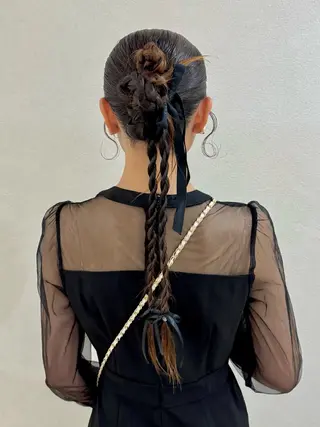 ヘアアレンジ 名駅ヘアセット💎耳 ツボ🦋Wakanaのヘアスタイル
