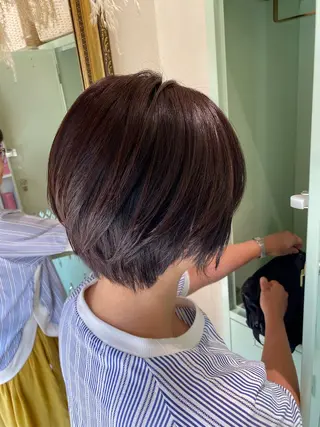 ショート 透明感カラー/韓国 ヘア🩶yuri🩵のヘアスタイル