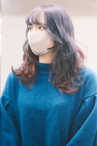 ミディアム カラー ヘアアレンジ 個性爆弾💣 ダブルカラー/ゆかのヘアスタイル