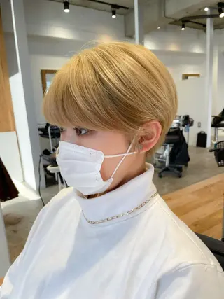 ショート カラー 全席個室美容室 Zina 十条 髪質改善＆トリートメント所属・髪質改善&透明感 ⭐️高本裕基のヘアスタイル