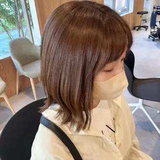 ミディアム RIN 京都美容室 ✴︎透明感カラー✴︎のヘアスタイル