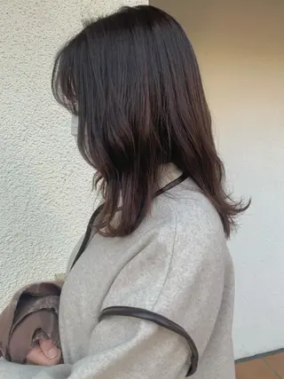 セミロング カラー ヘアアレンジ 中津/柔らかカラー/ ナガオ イズミのヘアスタイル