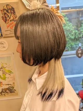 セミロング カラー fuwat所属・秋葉原でカラーする なら🐉ちぇーたんのヘアスタイル