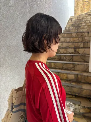 ショート カラー パーマ ANEL所属・杉水 葉月のヘアスタイル