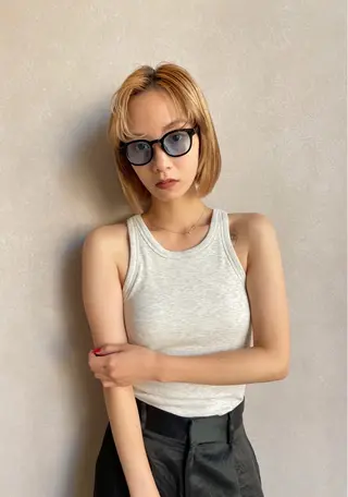 ミディアム カラー パーマ ヘアアレンジ 脇野 茉優のヘアスタイル