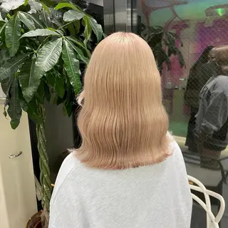 ミディアム ブラウンベージュ🤎 ブリーチなし🤎のヘアスタイル