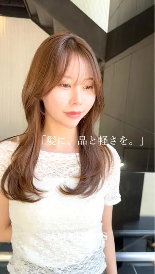 セミロング AMATELAS zero所属・髪質改善×透明感× トレンド/杉田 圭のヘアスタイル
