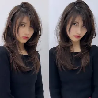 ミディアム レイヤーカット/ 堀匠吾のヘアスタイル