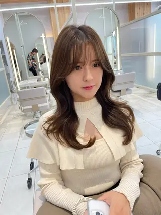 ミディアム 顔周り/透明感カラー /韓国ヘア/TAKUのヘアスタイル