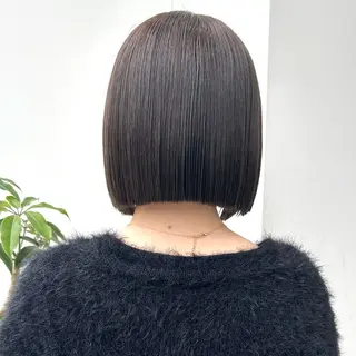 ミディアム ボブ/くびれボブ/ 髪質改善/Ru-kaのヘアスタイル
