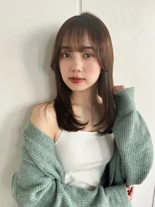 ミディアム Farbe🤍 新築new Openのヘアスタイル