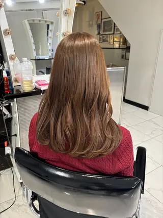 セミロング カラー Halo所属・玖須　綾音 /柔らかい海外ヘア♡のヘアスタイル