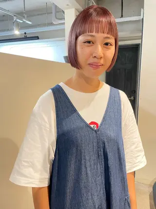 ショート カラー ヘアアレンジ 丸山渉/パーマ エフェクトブリーチのヘアスタイル