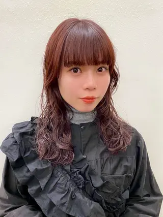 セミロング カラー パーマ Paddle所属・似合わせレイヤー/ レイヤーパーマ/高倉のヘアスタイル