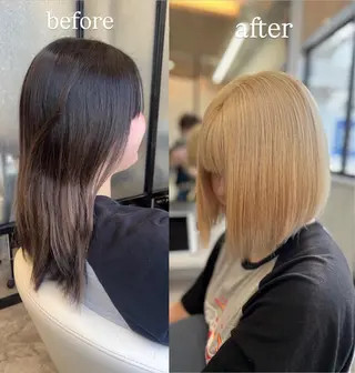 ショート カラー 小野瀬 蓮のヘアスタイル