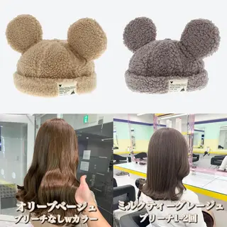 セミロング カラー 🪞ハイトーン🪞 🤍waka🤍のヘアスタイル